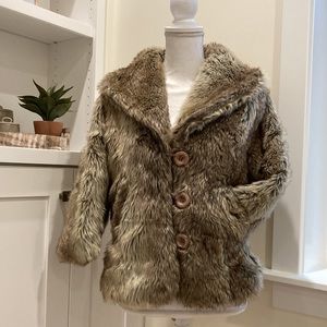 Anthropology Pins & Needles Faux Fur Coat